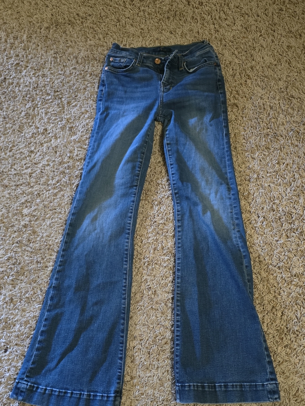 7 For All Mankind Dark Blue Flare Jeans